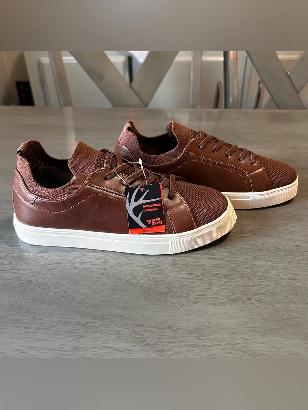Deer Stags Dawson Jr Boys Brown Fashion Sneakers Size 5M NWT